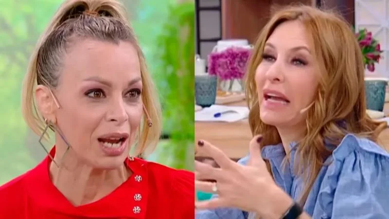 Fuerte cruce en vivo entre Caramelito Carrizo y Analía Franchín Fuerte cruce en vivo entre Caramelito Carrizo y Analía Franchín